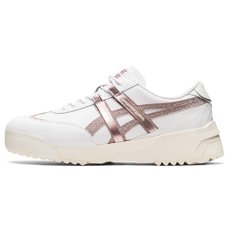 

ONITSUKA TIGER Кеды с блестками, классический цветной блок, прочные кроссовки с низким верхом, унисекс, розово-золотой, 1183B783-101 39.5