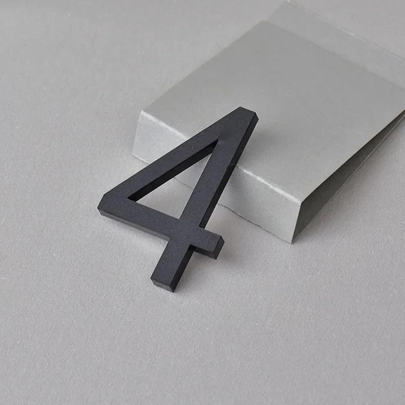 0-9 Ziffern Hausnummer Aufkleber 3D Selbstklebend Türschild Außen Briefkasten Hotel Apartment Zimmer Adressschild Heimdeko