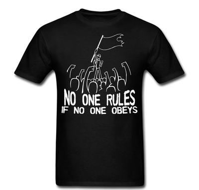 Personne ne gouverne si personne n'obéit t-shirt tee révolution debout Unisexe