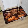 Alfombra de Cocina con Estampado de Vaca de las Tierras Altas para Sala de Estar, Comedor, Lavadero, Suelo de Baño, Balcón, Pasillo, Felpudo Antideslizante
