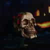 Yousheng Human Skull with Rose Small Rose Flower Vine Skeleton Statue Collectible Figurine for Gothic Home Tabletop Decor