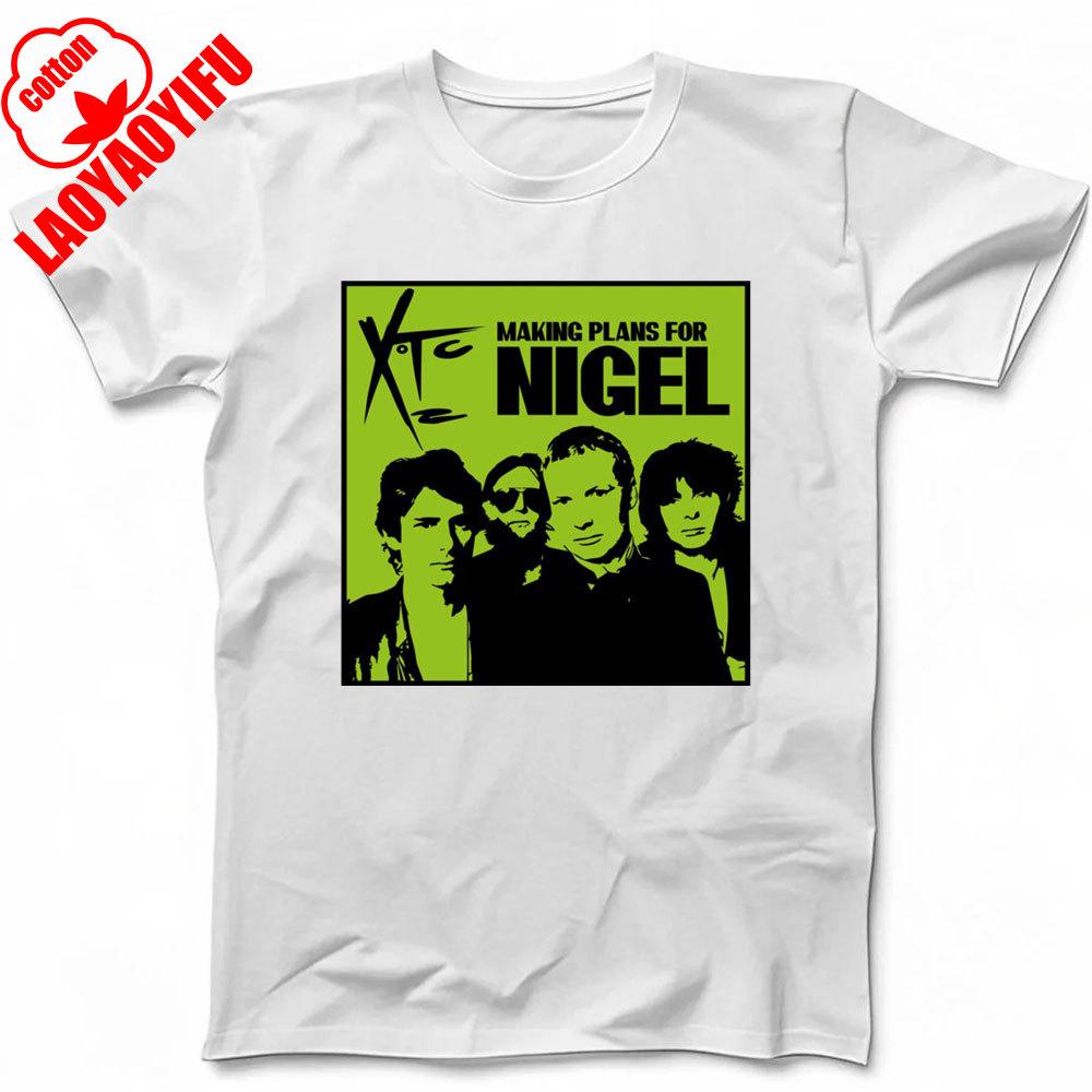 XTC Drums and Wires New Wave Rock Music Gift Black T Shirt Fashionable and Casual Combed Cotton Short Sleeved Round Neck T-shirt