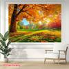 A two-dimensional plan depicting the autumn forest scenery