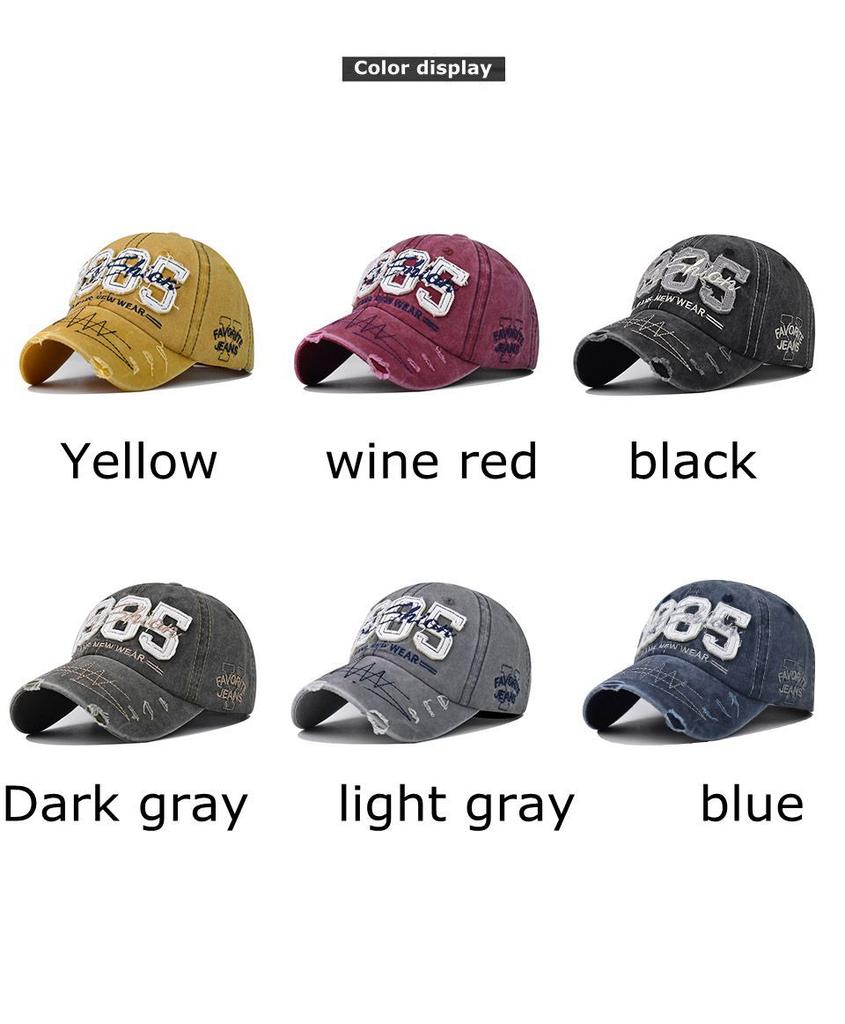 Letter Cap 1985 Threedimensional Embroidery Baseball Cotton Cap