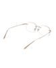 Hangeul [Blue Light Blocking] Oversized Gold Titanium Square Rimless