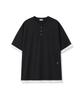 CGP Henley Neck Layered Short Sleeve T-Shirt - Black