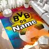 Custom Name Personalized Borussia Dortmund Print Carpet, Versatile Home Decor Rug, for Playroom, Apartment, Balcony, Entryway, Hallway Gift
