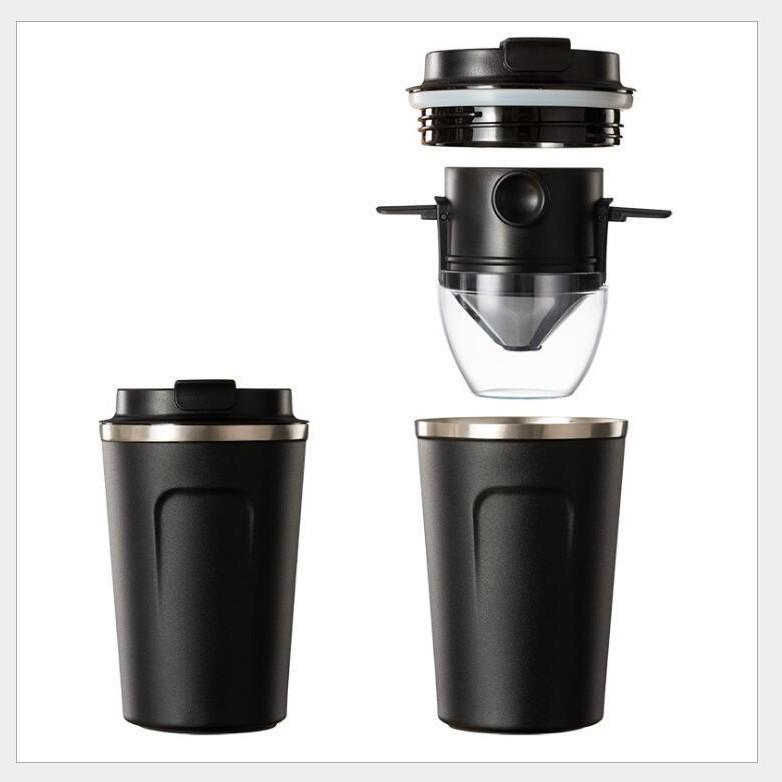 Double-Layer Foldable Pour-Over Coffee Filter Cup - Travel Essential