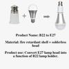 5er-Pack E26 auf E12 Adapter Konverter E12 Lampenfassung auf Mittlere Fassung 0~120V Max. 200W, 165℃ Hitzebeständiger Lampenfassungsadapter