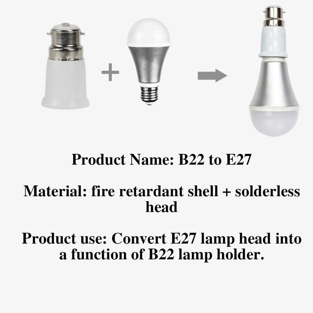 5er-Pack E26 auf E12 Adapter Konverter E12 Lampenfassung auf Mittlere Fassung 0~120V Max. 200W, 165℃ Hitzebeständiger Lampenfassungsadapter