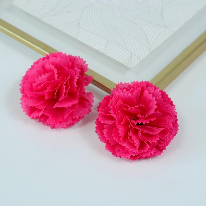 50Pcs Marigold Flower Heads Bulk Indian Silk Artificial Flower for Diwali Diy Wreath Garland Craft Home Room Wedding Party Decor