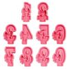 Bowknot Number Silicone Molds Baking Molds Birthday Candle Molds Epoxy Resin Mould for Home Decoration