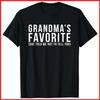Omas Lieblingsenkel oder Enkelin Schwarzes Baumwoll-T-Shirt S-5XL