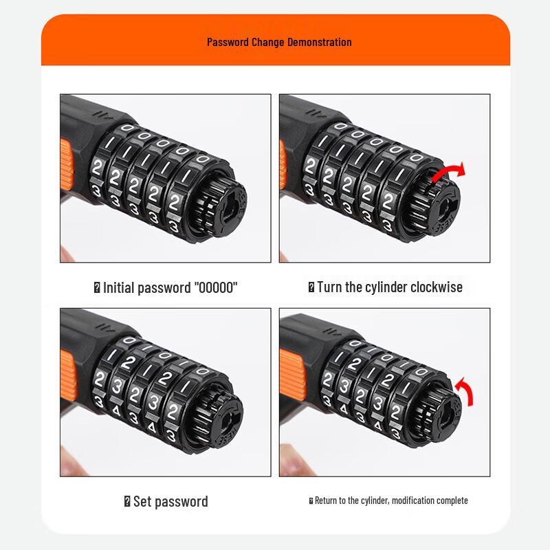 Four Ten Thousand Miles Bicycle Anti-Theft Password Lock