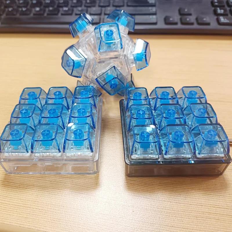 9/12 Tasten Mechanische Tastatur Achsentester Stressabbau Spielzeug Tastaturtaste Tastenkappe Dekompression Fidget Spielzeug für Erwachsene Geschenk