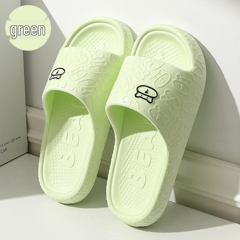 Non-Slip Cartoon Bear Slippers for Kids - Odorless, Quiet, and Cool Summer Footwear for Boys & Girls