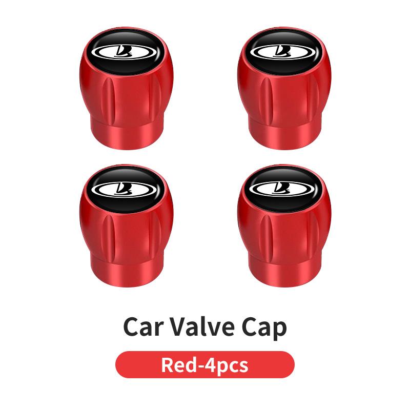 LZEP1 Car Tire Valve Caps Aluminum Alloy Valve Stem Tire Accessories For Lada Priora Kalina Granta Vesta Niva Largus Vaz Samara 2110