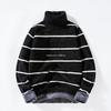 Men's Thick Velvet Chenille High Neck Sweater - Trendy, Loose Fit, Warm Solid Color Knit for Autumn/Winter