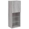 5 piece living wall unit with LED lighting grey Sonoma particleboard