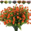 Faux Plants Artificial Flowers Garden Setting As Shown 12 Bundles Lifelike Aesthetic Low Maintenance Odorless Plastic For Home