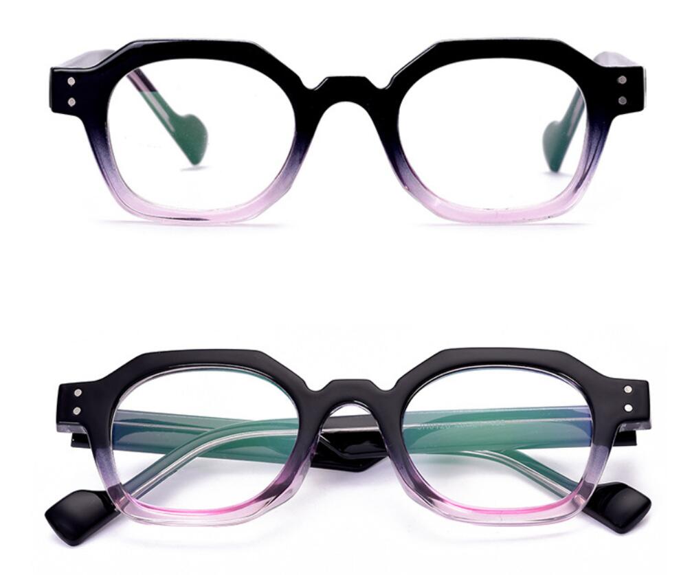 

Trend Irregular Small Frames Reading Eyeglasses Female Male TR90 Anti- Blue Lightweight Prescription Eyewear Rice Nail Gradient Eyeglasses 4