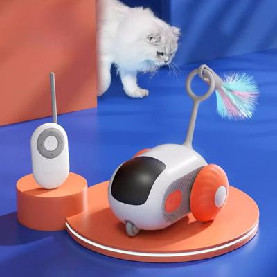 Smart Cat Toy Car Interactive Cat Toy Ball Automatic Rolling Remote Control Toy Car Indoor Cat Accessories Pet Kitten Supplies