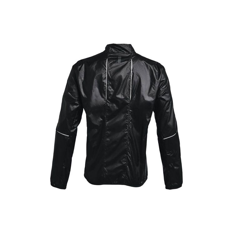 Under Armour Impasse 2.0 Wasserdichte Lauf-Sportjacke mit Stehkragen und Logo für Herren Jacke Schwarz 1360732-001