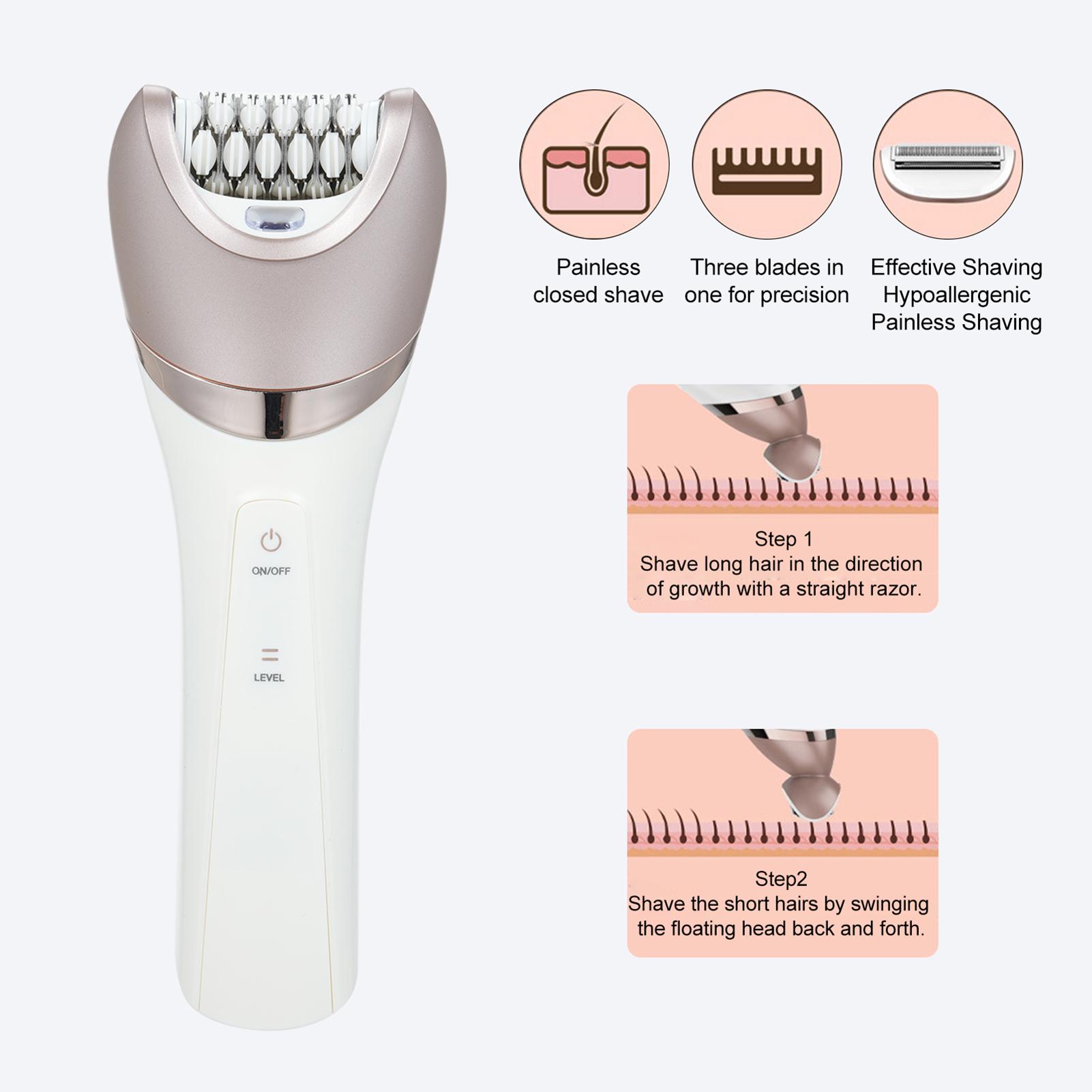 

Набор для женской электрической эпиляции 6 в 1 для лица, ног, тела, для ухода за волосами для женщин розовый