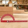 Multifunctional Protractor Woodworking Ruler for High-precision Angle Measurement Aluminum Alloy Protractor Angle Marking Ruler