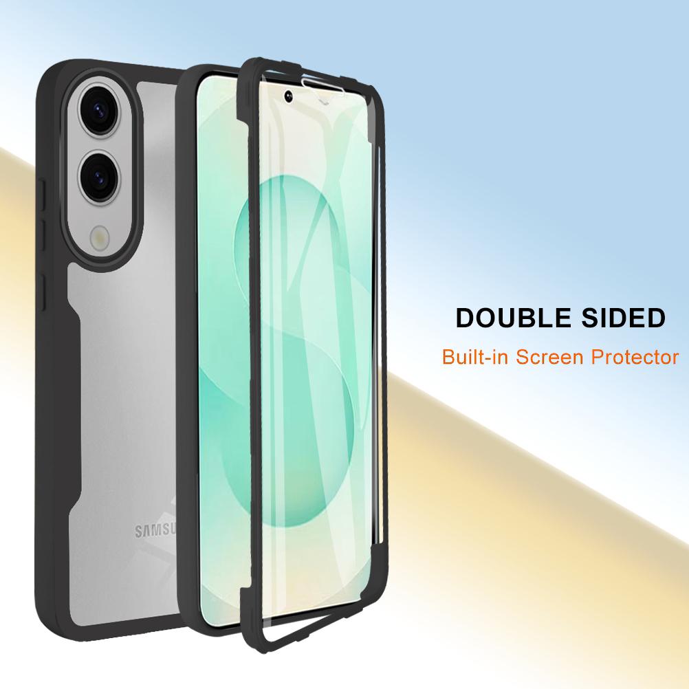 For Samsung Galaxy S25 Edge Case Acrylic + TPU Clear Phone Cover with PET Screen Film