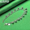 925 Sterling Silver Charming Side Chain Bell Bracelet Gift Jewelry
