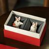 Household Cute Rabbit Pure Handcrafted Home Decoration Creative Gift for Friends, Couples, Anniversary Car Decoration Mascot