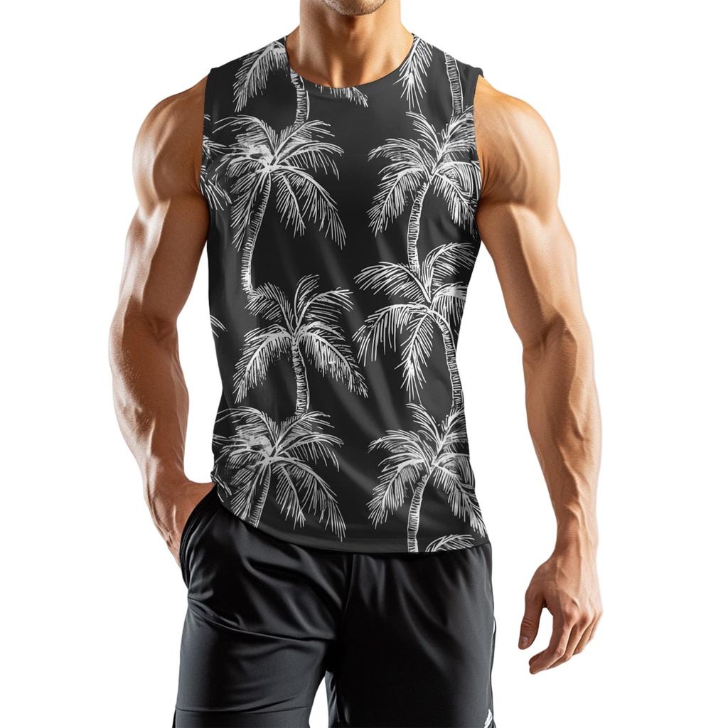Men's Athleisure Independence Day Printed Sleeveless Vest