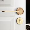 Zinc Alloy Bedroom Door Lock Magnetic Silent Locks Doorknob Yellow Antique Copper Split Lock Home Door Hardware Safety Locks