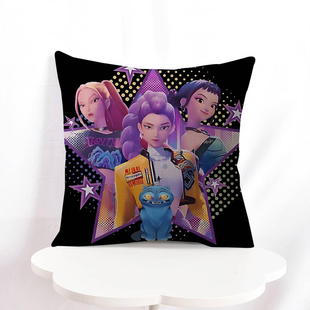 Demon Hunters Personalized Pillow Cover Kids Bedroom Wild Party Decor Pillowcase Kid Birthday Shower Gift