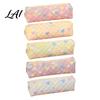 Square Pencil Pouch Heart Print Case Minimalist Pen Pouch Large Trendy Student Case Capacity Stationery Bag for Students School Office Supplies