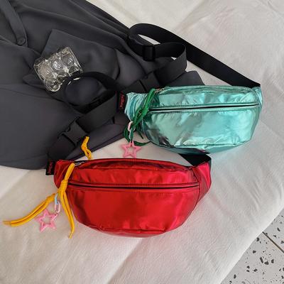 Jednoduchá ležérní crossbody taška populární taška přes rameno populární měkká všestranná monochromatická netkaná ledvinky zip