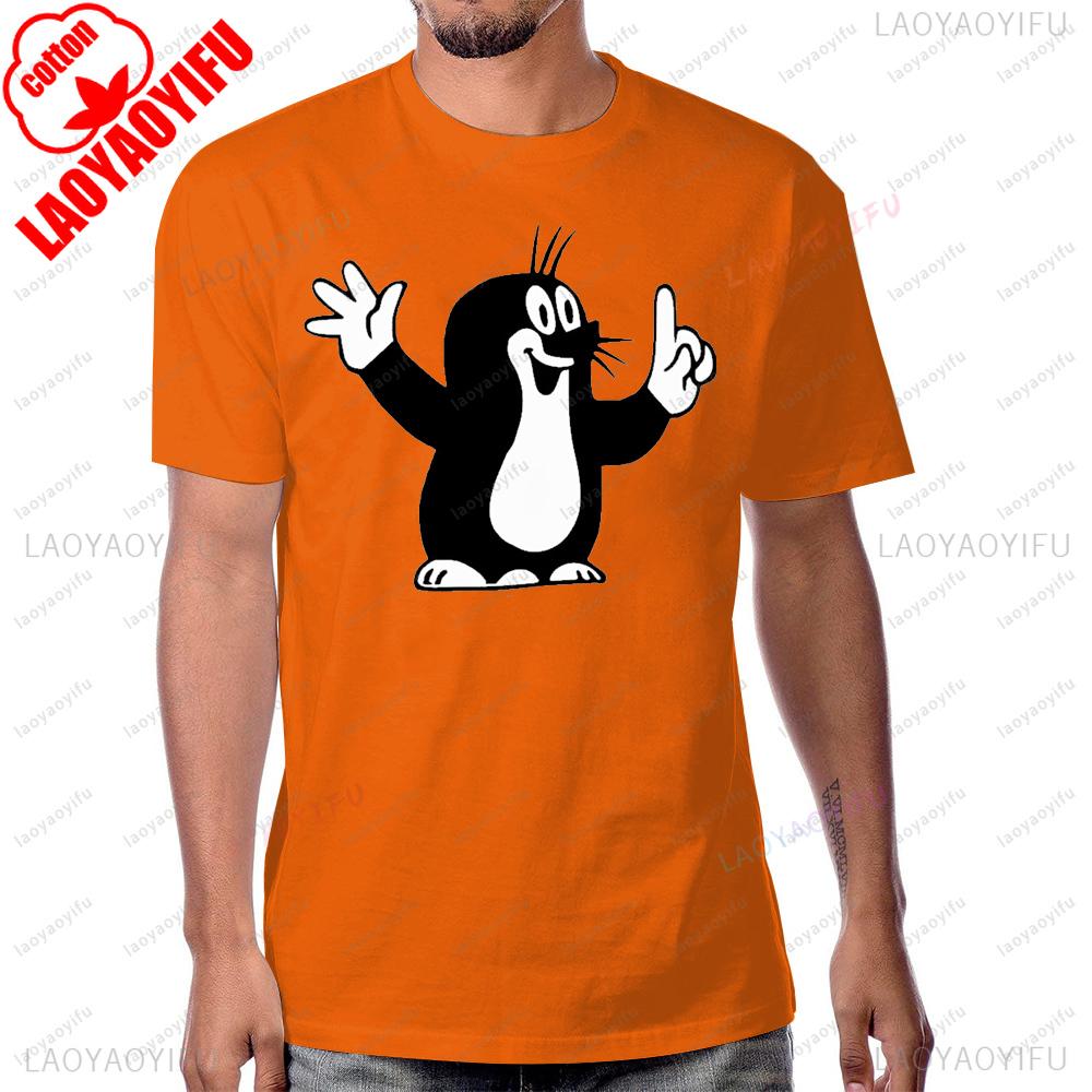 80s 90s Vintage Anime Cute Krecik The Mole Graphic Printed Unisex Tshirt Funny Cartoon Casual Fashion Loose Harajuku Unisex Tees