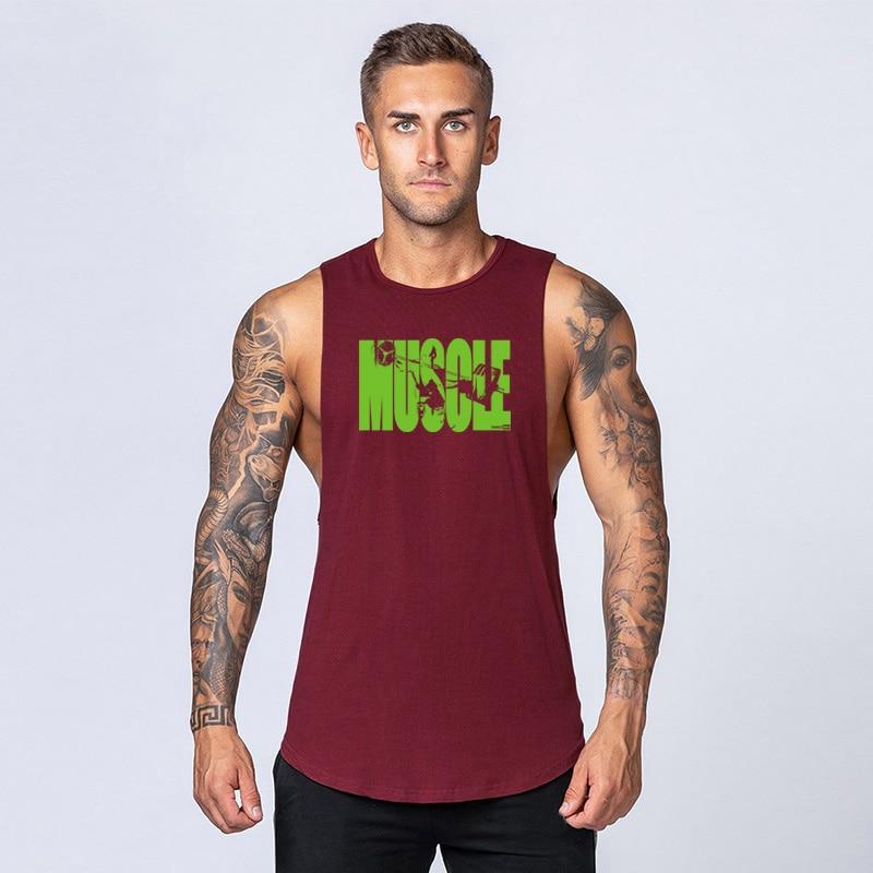 

Muscleguys Фитнес-тренировочная майка мужская спортивная беговая дышащая футболка модная уличная одежда с принтом XXL