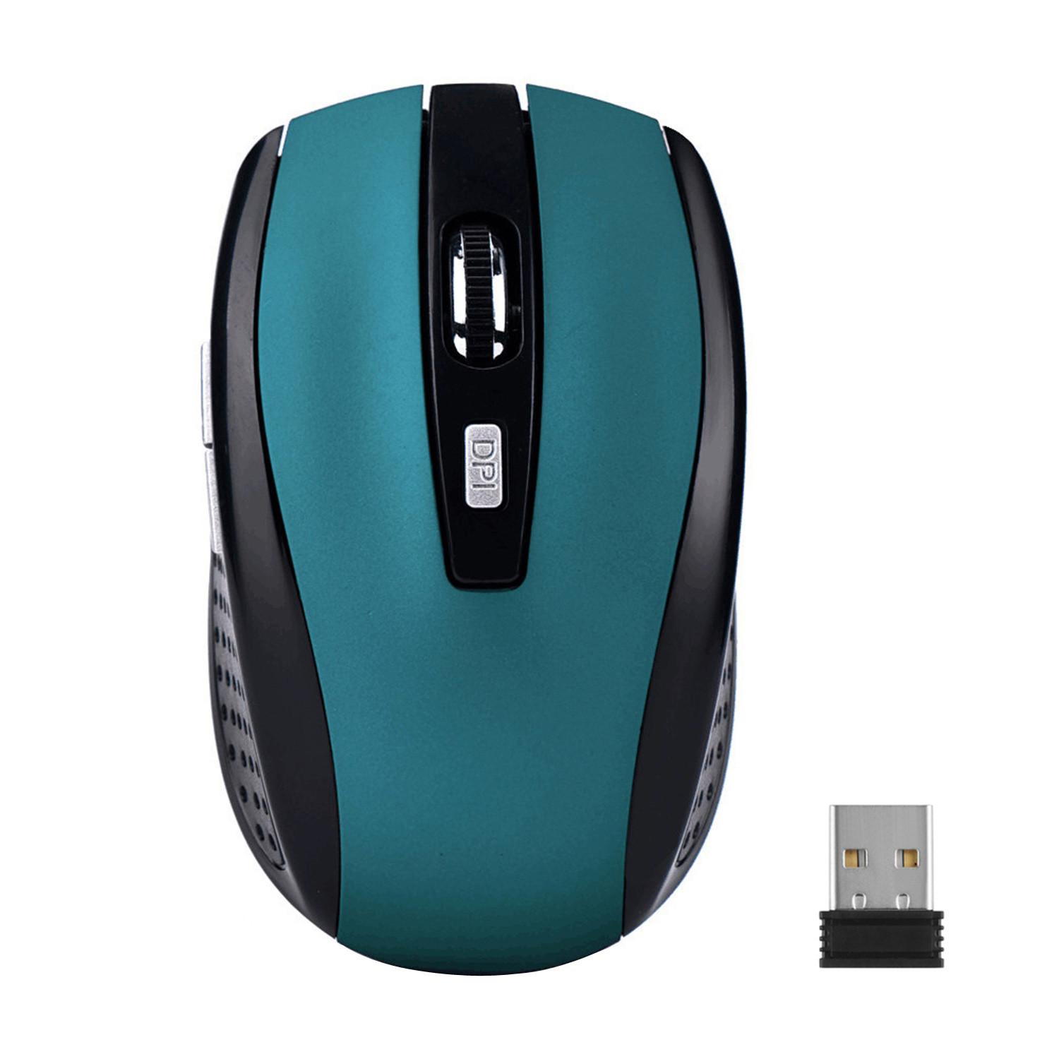 

Беспроводная оптическая мышь 2,4 ГГц и USB-приемник для портативного компьютера DPI One Size зелёный