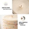 Cotton Rope Storage Basket With Lid Desktop Storage Box Key Supplies Woven Makeup Storage Basket Underwear
