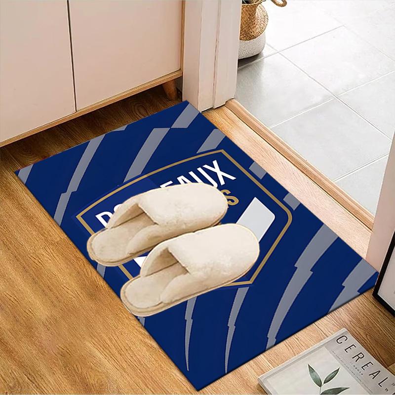 Giron-de Football Crest Printed Office Carpet Chair Cushion Entryway Rug, Rugs for Living Room, Bedroom Christmas gifts
