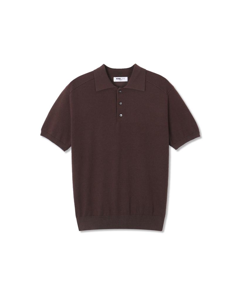 Michikoleondeonseupocheu Shoulder Line Muscle Fit Collar Knit Brown