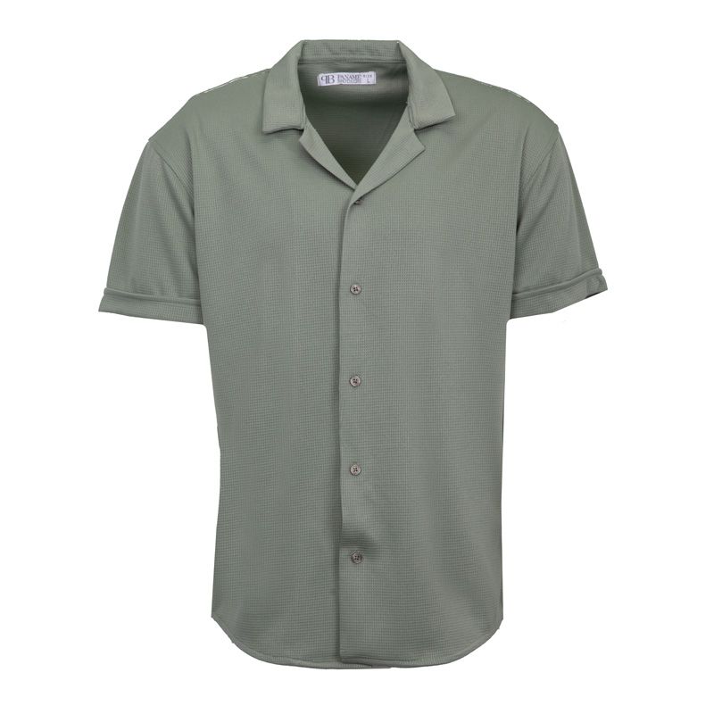 Ensemble chemisette short gaufré cordon dove Homme PANAME BROTHERS