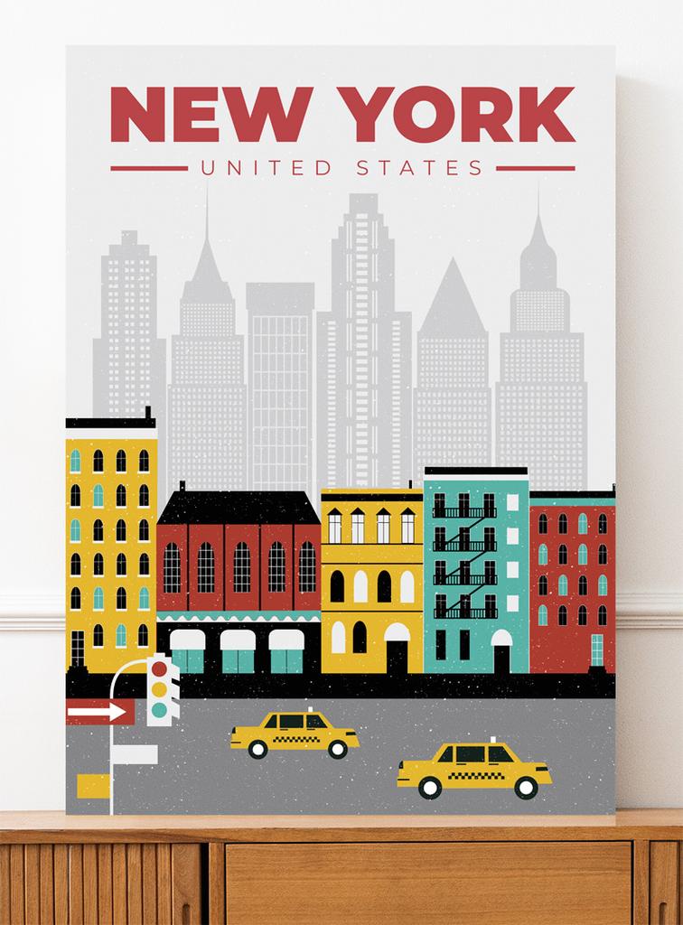 Plakat New York Nowy Jork ilustracja