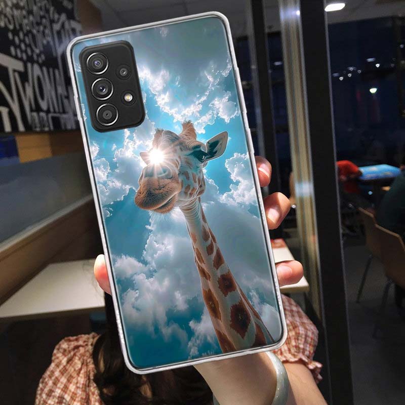 Giraffes Have Long Necks Phone Case for Samsung A54 A57 A37 A17 A14 A15 A12 A24 A34 A55 A35 A25 A52S A07 A05S A04S A22 A32 A72 G