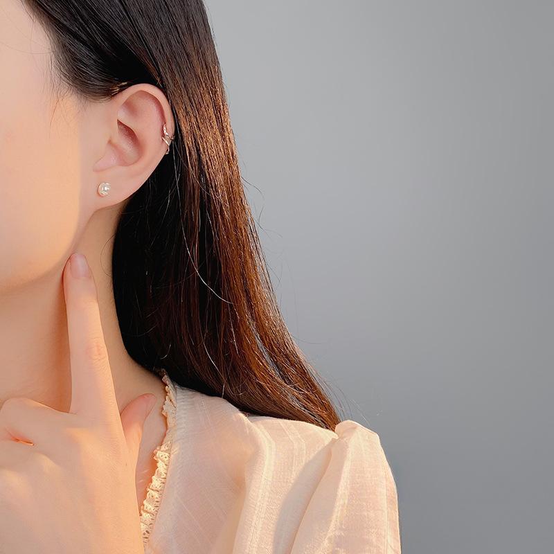 Petites Boucles d'Oreilles Boutons de Fleurs et Perles pour Femmes Boucles d'Oreilles Douces d'Atmosphère Pastorale Estivale