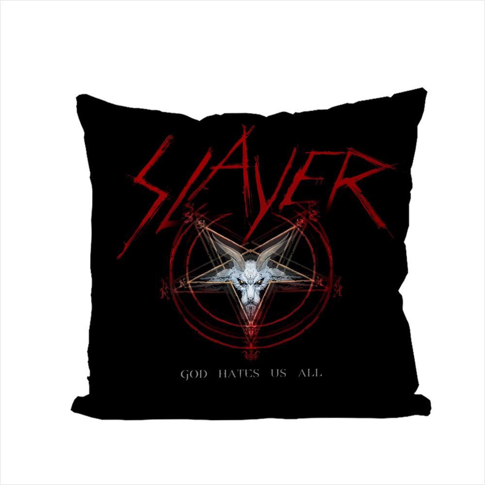 Band SSlayer Pillow Case For Car Sofa Decorative Home Doublesided Print Plush Square Throw Pillow Cushion Cover