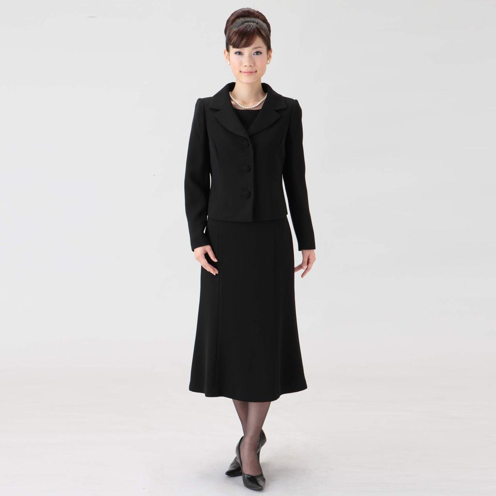 Black Black Formal Jacket Ensemble Dress Classical Tailor Mourning Clothes Formal Clothes Funeral Black 11 2p63101 [SORITEAL Label] B-GALLERY Elegant
