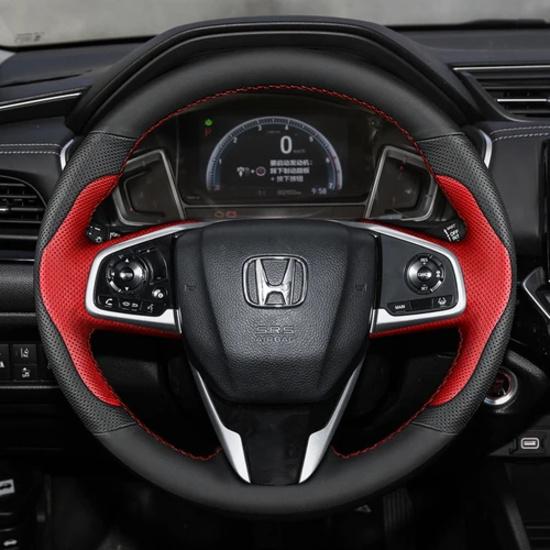 

Ручна stitching Нековзка Спортивний стиль Чохол на кермо автомобіля Для Honda Civic 10 2016- CR-V 2017- Clarity 2018- style 11